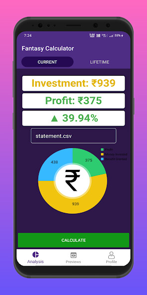 Run android online APK Fantasy Calculator from MyAndroid or emulate Fantasy Calculator using MyAndroid