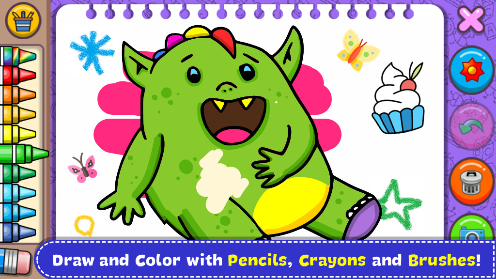 Run android online APK Fantasy Coloring Book  Games from MyAndroid or emulate Fantasy Coloring Book  Games using MyAndroid