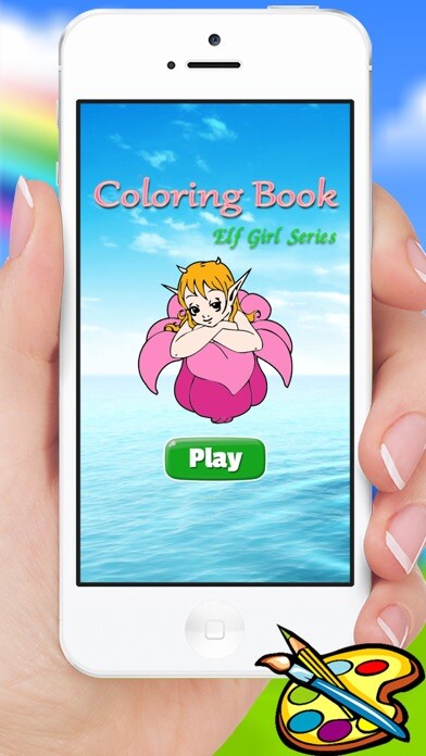 Emulate iPhone app Fantasy elf girl coloring book - Drawing painting for adult using MyAndroid Emulate iPhone app Fantasy elf girl coloring book - Drawing painting for adult using MyAndroid