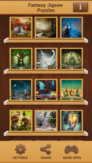 Emulate iPhone app Fantasy Jigsaw Puzzles - Magic Puzzle Game using MyAndroid