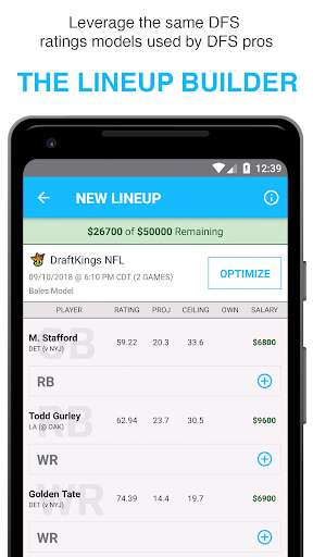Run android online APK FantasyLabs - DFS Lineup Builder, Props, Articles from MyAndroid or emulate FantasyLabs - DFS Lineup Builder, Props, Articles using MyAndroid