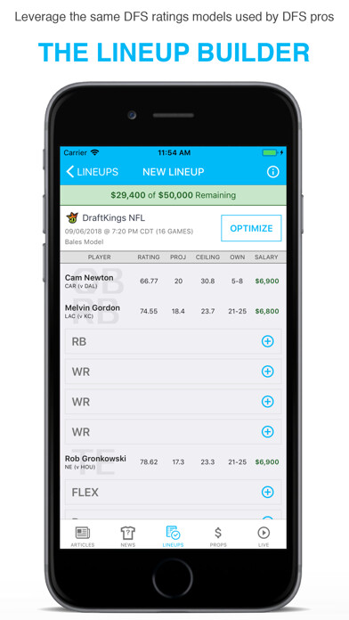 Emulate iPhone app FantasyLabs DFS Lineup Builder using MyAndroid Emulate iPhone app FantasyLabs DFS Lineup Builder using MyAndroid