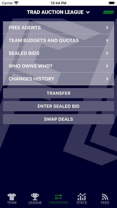 Emulate iPhone app Fantasy League using MyAndroid
