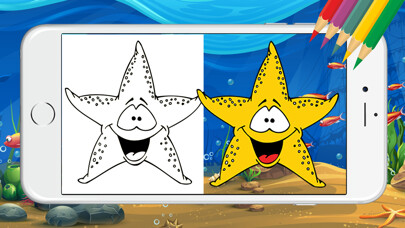 Emulate iPhone app Fantasy UnderWater Coloring Book for Toddlers Game using MyAndroid
