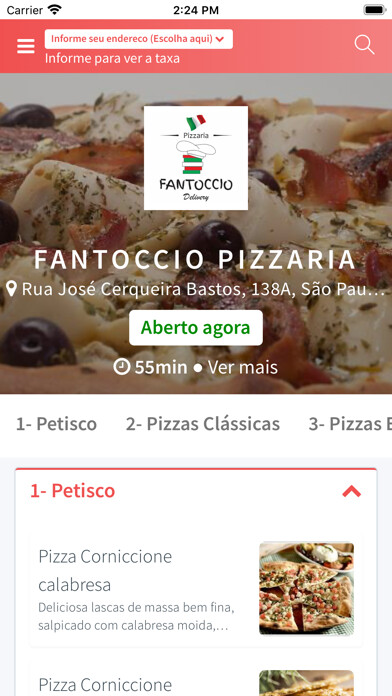 Emulate iPhone app Fantoccio Pizzaria using MyAndroid