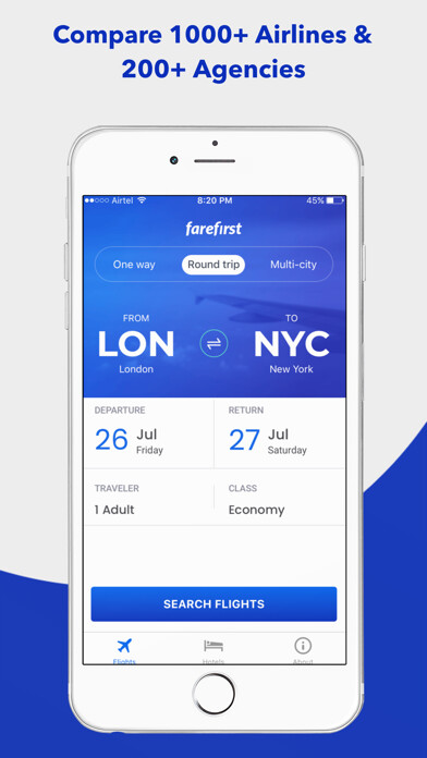 Emulate iPhone app FareFirst - Flights & Hotels using MyAndroid Emulate iPhone app FareFirst - Flights & Hotels using MyAndroid