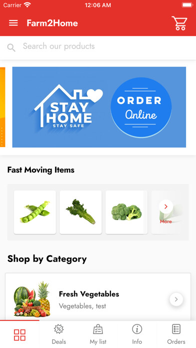 Emulate iPhone app Farm2Home-Madurai using MyAndroid