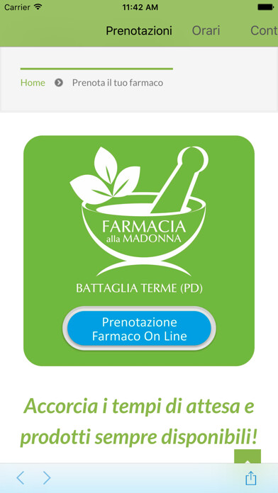 Emulate iPhone app Farmacia alla Madonna using MyAndroid Emulate iPhone app Farmacia alla Madonna using MyAndroid