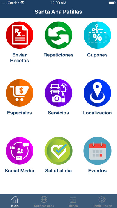 Emulate iPhone app Farmacia PR Santa Ana Patillas using MyAndroid