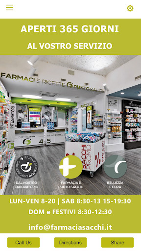 Run android online APK Farmacia Sacchi from MyAndroid or emulate Farmacia Sacchi using MyAndroid