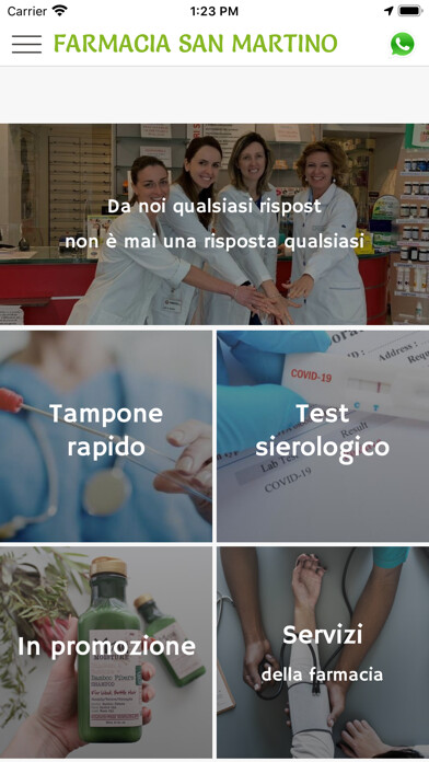 Emulate iPhone app Farmacia San Martino Saluzzo using MyAndroid