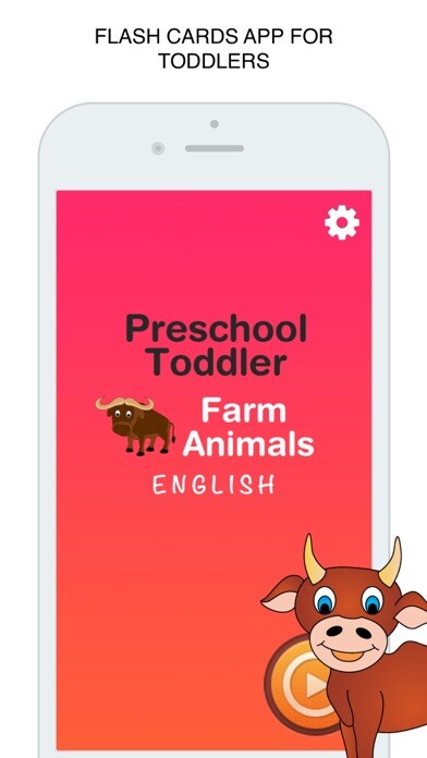 Emulate iPhone app Farm Animals Flashcard for babies and preschool using MyAndroid
