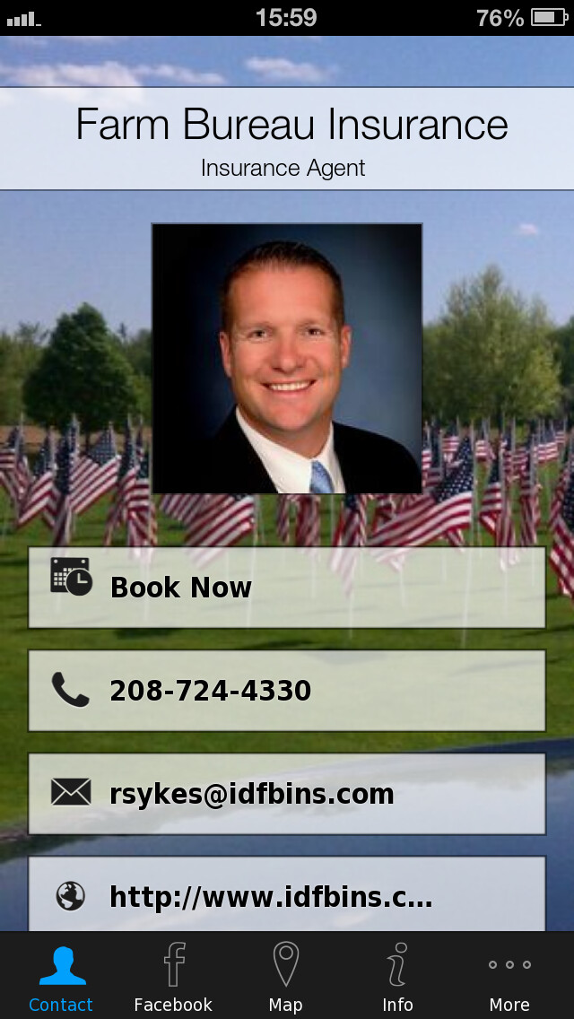 Emulate iPhone app Farm Bureau Insuranace using MyAndroid