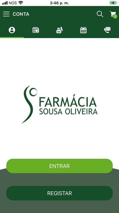 Emulate iPhone app Farmácia Sousa Oliveira using MyAndroid