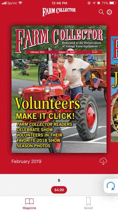 Emulate iPhone app Farm Collector Magazine using MyAndroid