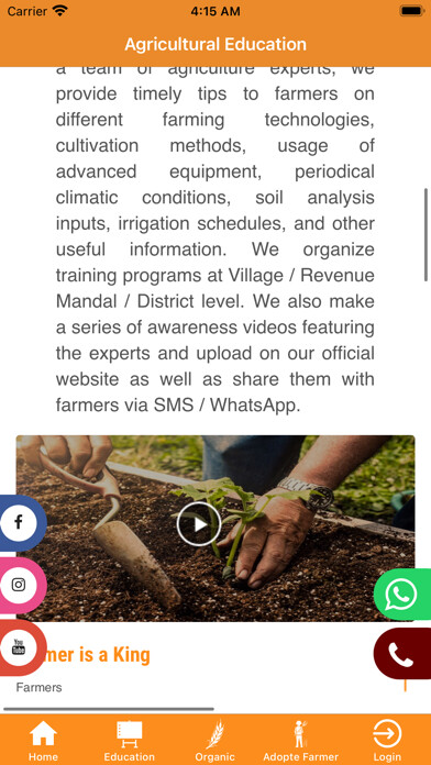 Emulate iPhone app Farmers First Foundation using MyAndroid