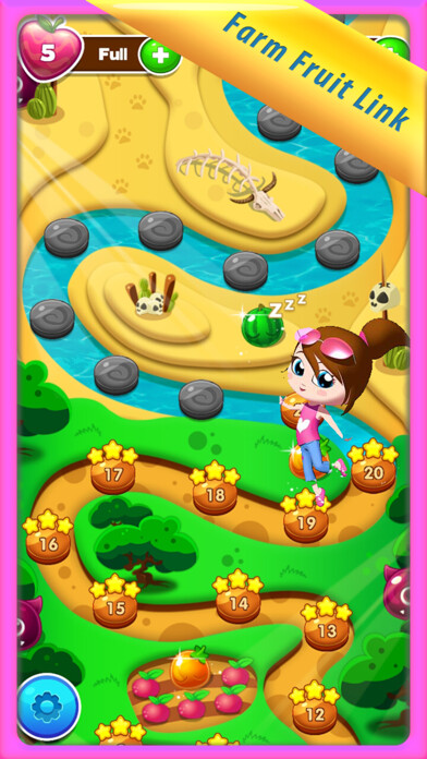 Emulate iPhone app Farm Fruit Vegetables Garden Match 3 Link Splash using MyAndroid