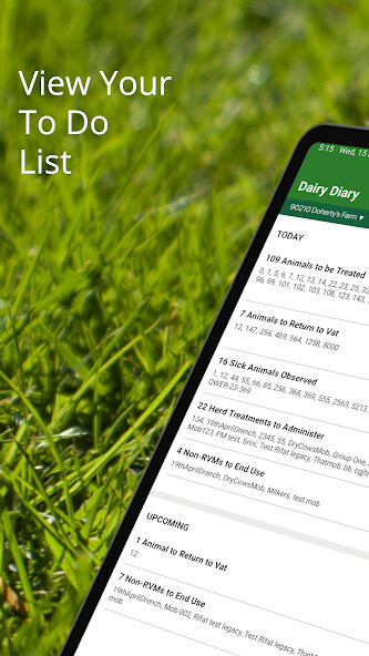 Emulate iPhone app Farm Source Dairy Diary using MyAndroid