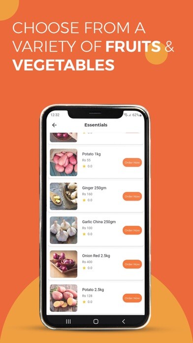 Emulate iPhone app Farm to Home - Online Shopping using MyAndroid