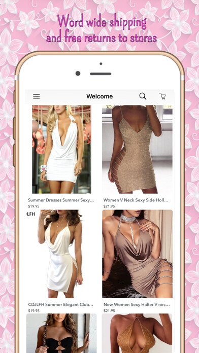 Emulate iPhone app Fashion Clothing Shop Women using MyAndroid