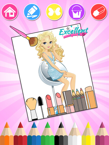 Run android online APK Fashion Coloring Book from MyAndroid or emulate Fashion Coloring Book using MyAndroid