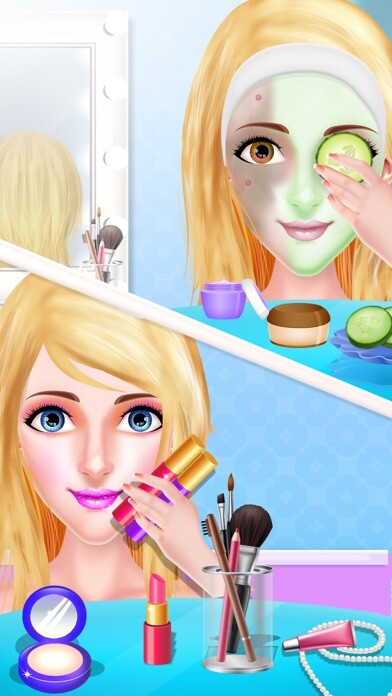 Emulate iPhone app Fashion Doll Makeup Artist using MyAndroid