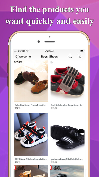 Emulate iPhone app Fashion for baby stores online using MyAndroid Emulate iPhone app Fashion for baby stores online using MyAndroid