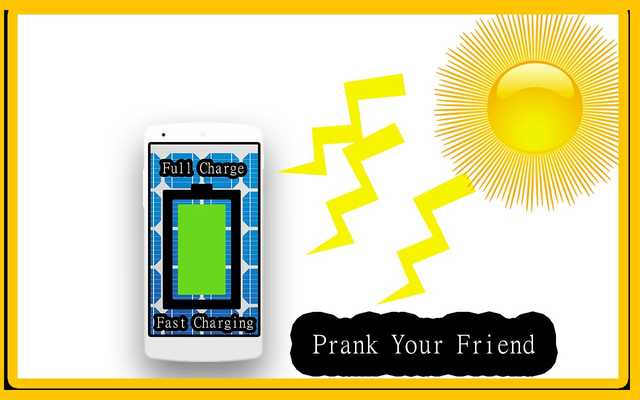 Emulate Android APK Fast Charging Solar Battery Prank.