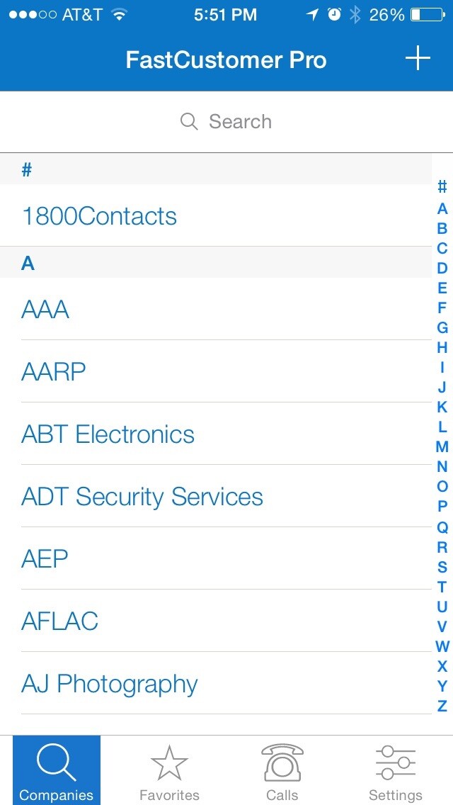 Emulate iPhone app FastCustomer: Fast customer service using MyAndroid