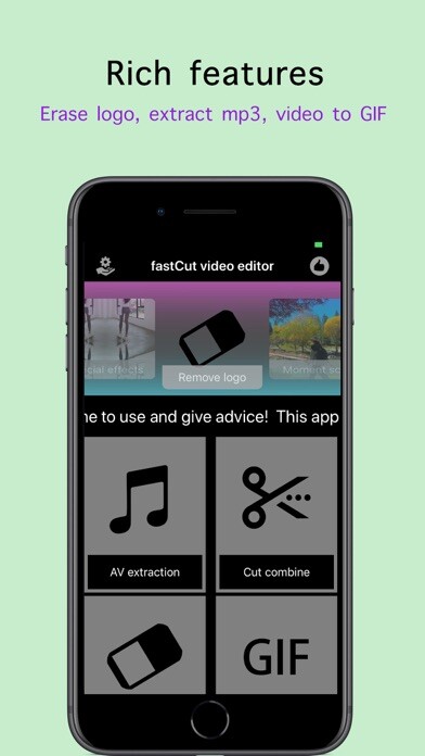 Emulate iPhone app fastCut - video editor & maker using MyAndroid