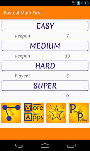 Run android online APK Fastest Math First from MyAndroid or emulate Fastest Math First using MyAndroid Run android online APK Fastest Math First from MyAndroid or emulate Fastest Math First using MyAndroid