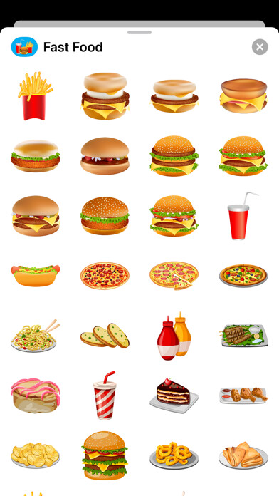 Emulate iPhone app Fast Food Mc Burger Stickers using MyAndroid Emulate iPhone app Fast Food Mc Burger Stickers using MyAndroid