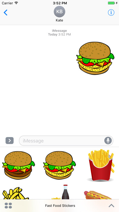 Emulate iPhone app Fast Food Stickers! using MyAndroid Emulate iPhone app Fast Food Stickers! using MyAndroid