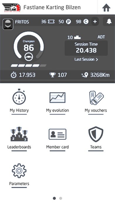 Emulate iPhone app Fastlane Karting Bilzen using MyAndroid