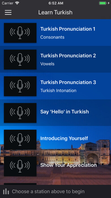 Emulate iPhone app Fast - Learn Turkish using MyAndroid