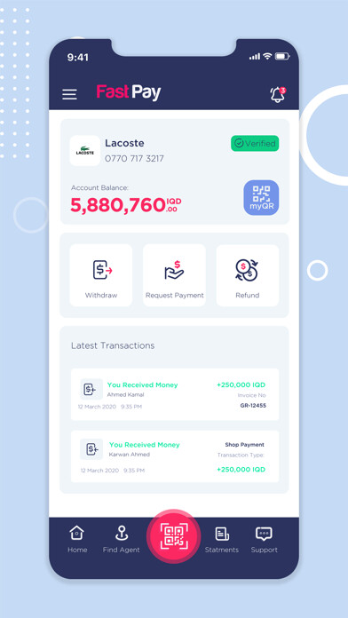 Emulate iPhone app FastPay Merchant using MyAndroid