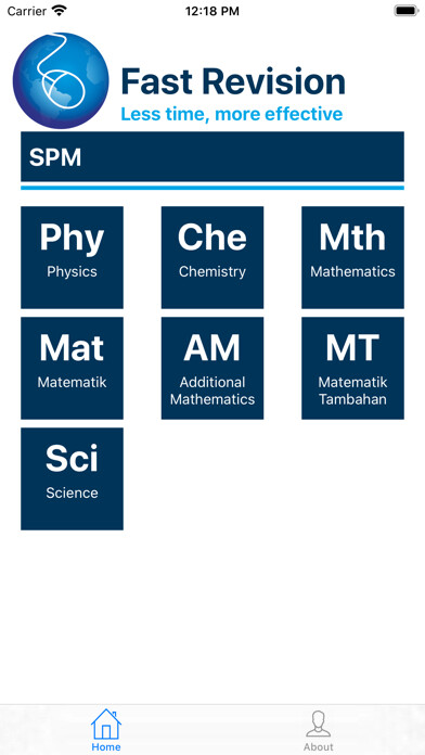 Emulate iPhone app Fast Revision – SPM syllabus using MyAndroid