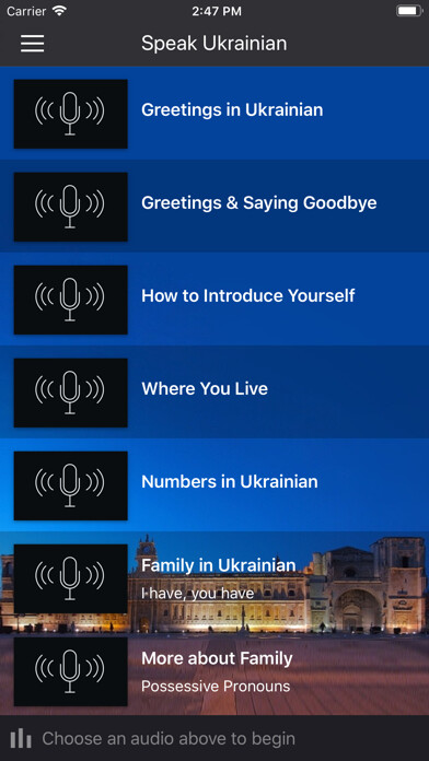 Emulate iPhone app Fast - Speak Ukrainian using MyAndroid
