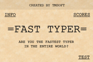 Emulate iPhone app Fast Typer - Are you the Fastest Touch Typist in the World? using MyAndroid