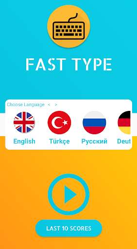 Run android online APK Fast Type from MyAndroid or emulate Fast Type using MyAndroid