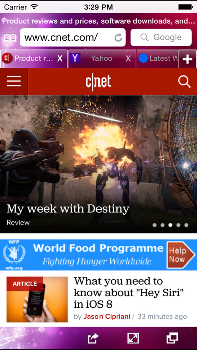 Emulate iPhone app Fast Web Browser - New automatic full screen firefox chrome like themes edition using MyAndroid
