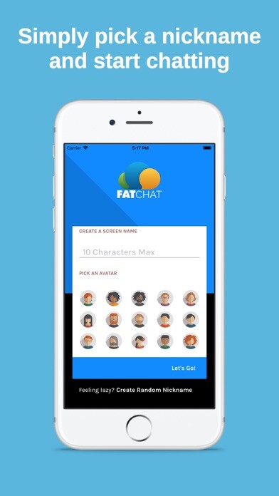 Emulate iPhone app FATChat - Fun, Anonymous Chat using MyAndroid
