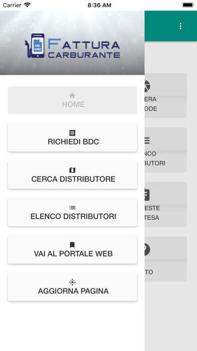 Emulate iPhone app Fattura Carburante using MyAndroid