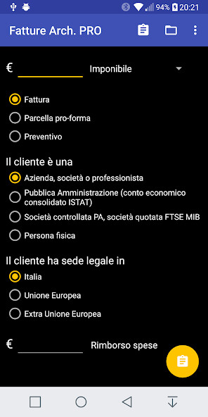 Run android online APK Fatture Architetti PRO from MyAndroid or emulate Fatture Architetti PRO using MyAndroid Run android online APK Fatture Architetti PRO from MyAndroid or emulate Fatture Architetti PRO using MyAndroid