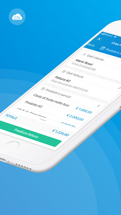 Emulate iPhone app Fatture in Cloud using MyAndroid