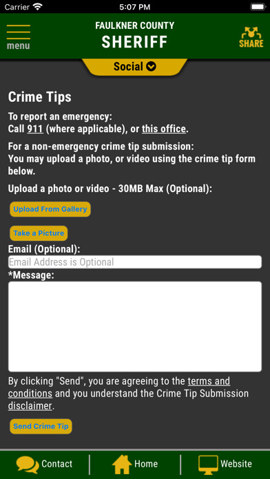 Emulate iPhone app Faulkner County AR Sheriff using MyAndroid Emulate iPhone app Faulkner County AR Sheriff using MyAndroid