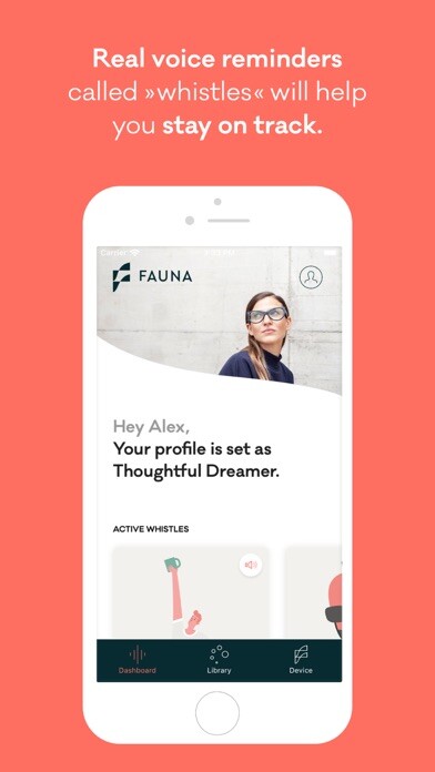 Emulate iPhone app Fauna: Mindful audio reminders using MyAndroid