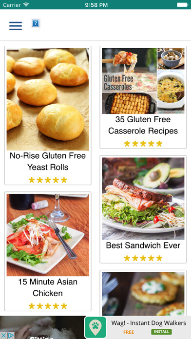 Emulate iPhone app FaveGlutenFreeRecipes using MyAndroid Emulate iPhone app FaveGlutenFreeRecipes using MyAndroid