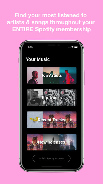 Emulate iPhone app Favorites for Spotify using MyAndroid