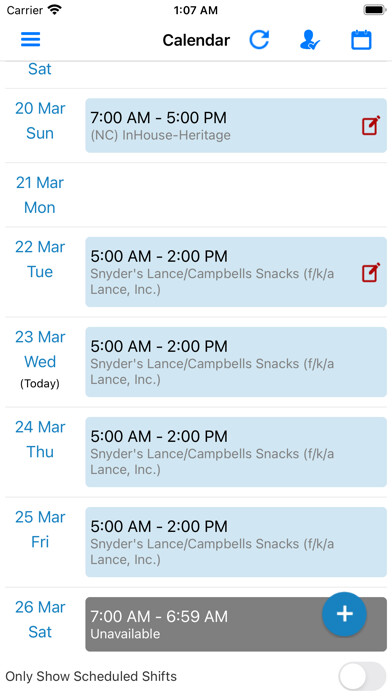 Emulate iPhone app Favorite Staffing using MyAndroid